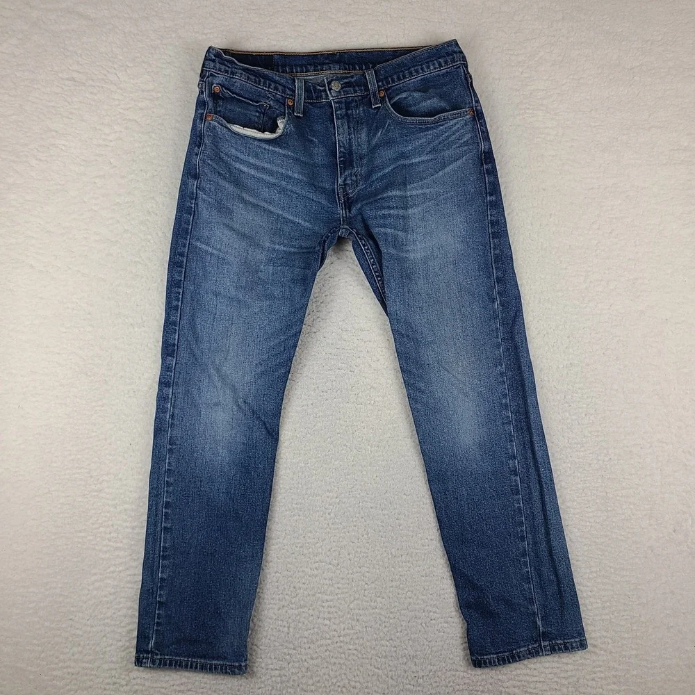 Levi's 502 Jeans Mens Blue 31x30 Slim Tapered Medium Wash Denim